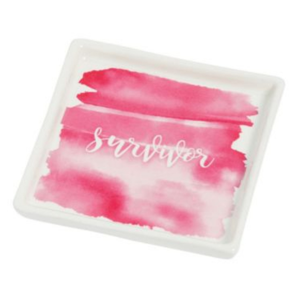 Pink Ribbon Survivor Jewelry Dish